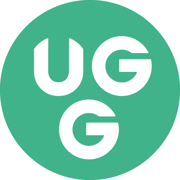 Logo von Unsere Grüne Glasfaser, einem Anbieter für nachhaltige Internetlösungen mit Glasfasertechnik.